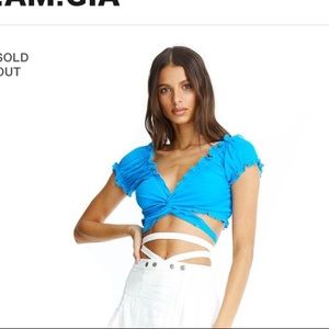 Blue I Am Gia Bindi top